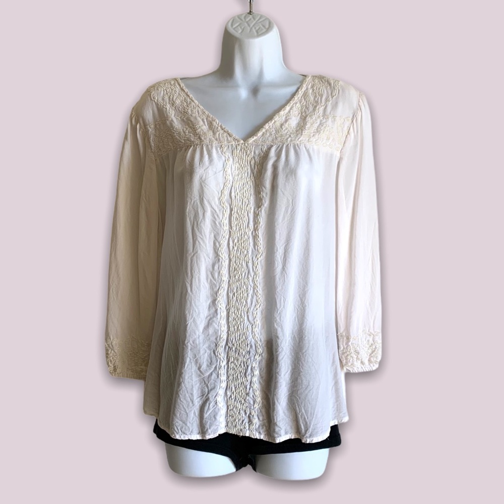 Lucky Brand Boho Peasant Top